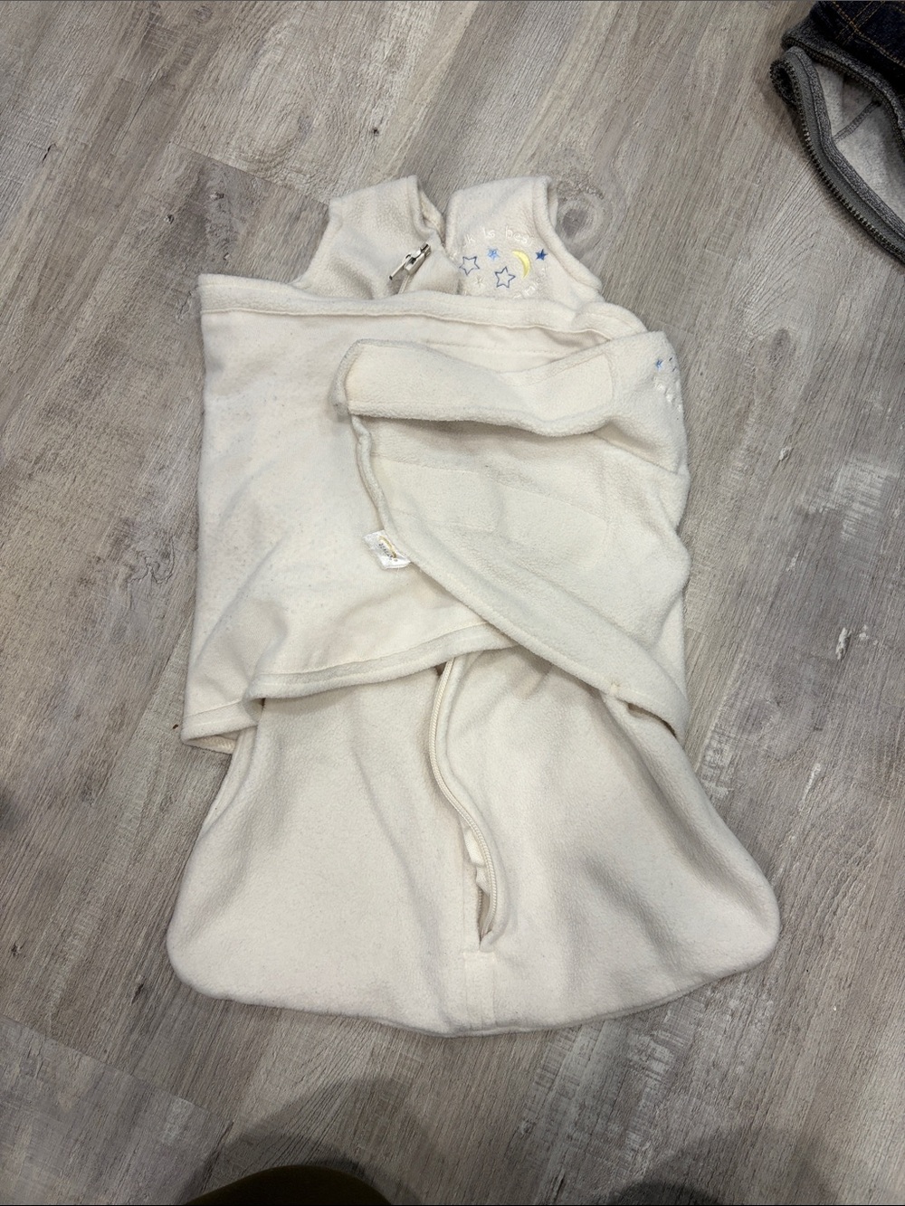 Halo Cream Swaddle Sleep Sack with Star Motif